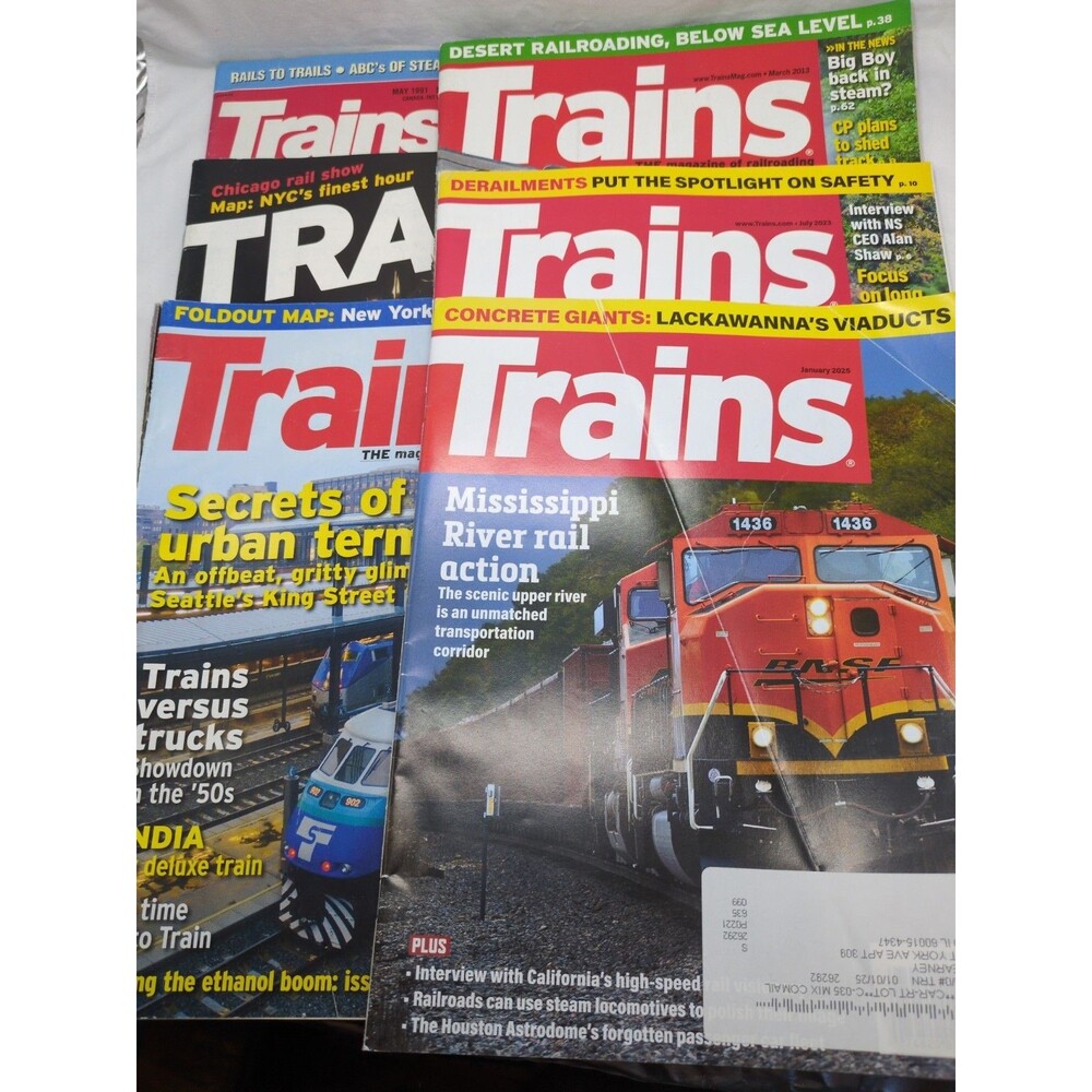 (6) Trains The Magazine Of Railroading Magazines